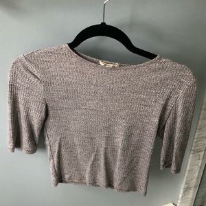 Urban Outfitters Ribbed Gray T-Shirt